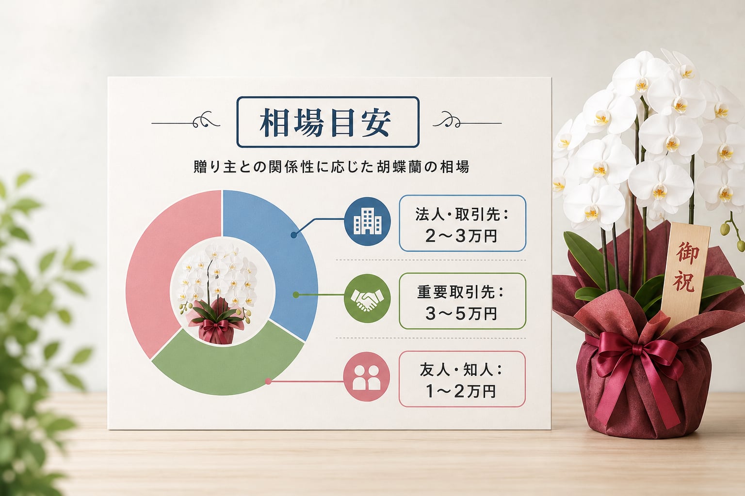 鍼灸院の開院祝いに贈る胡蝶蘭の相場はいくらか？