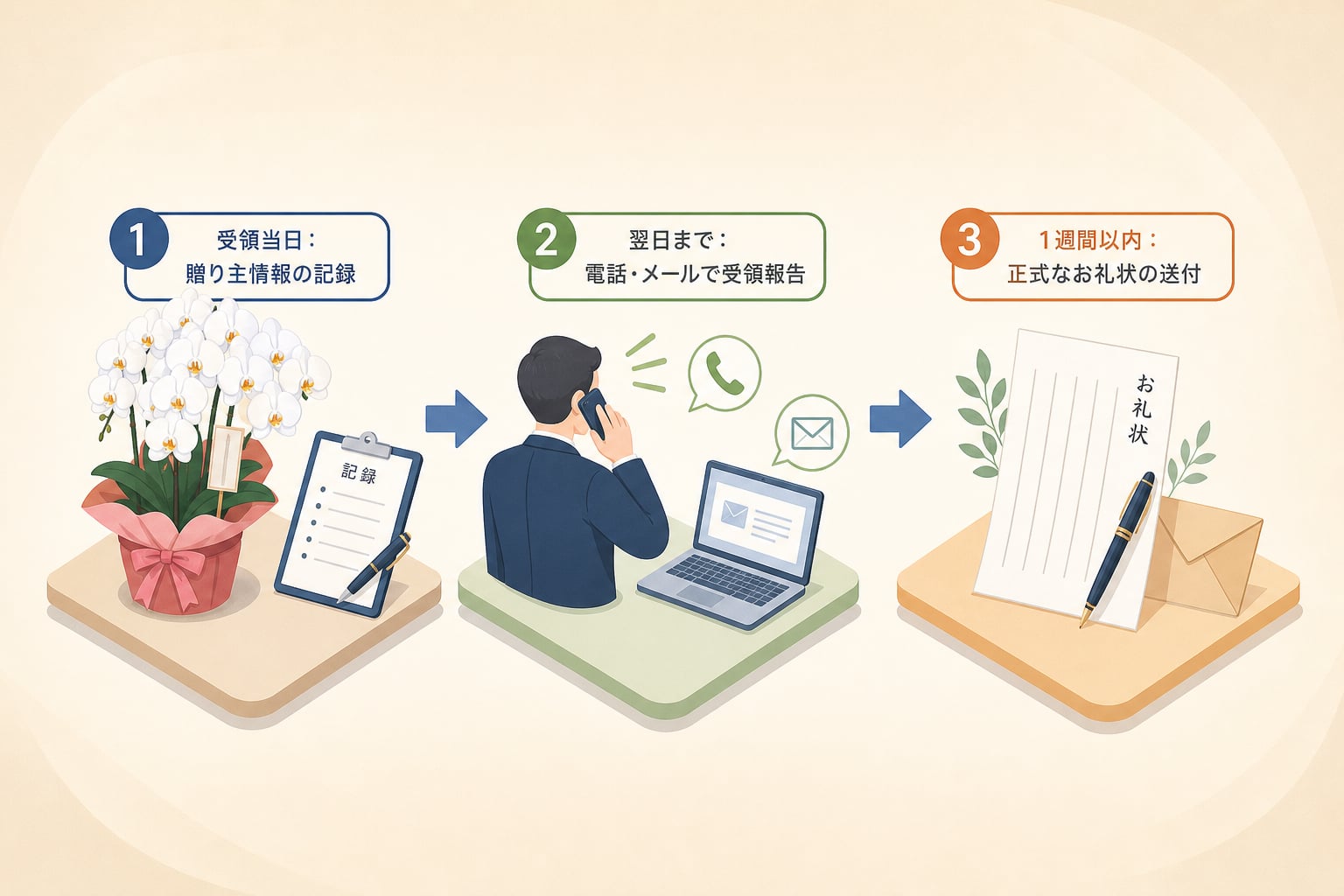胡蝶蘭にお返しは必要か？受領時に記録すべき準備とは