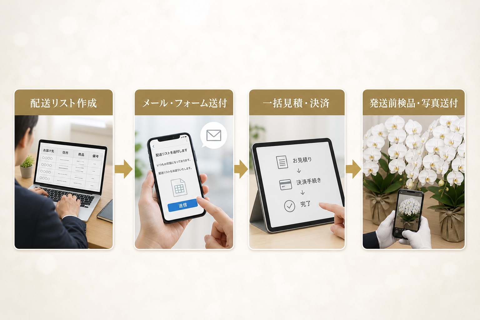 複数の取引先へ胡蝶蘭をお届けする際の発注業務を効率化する秘訣とは？