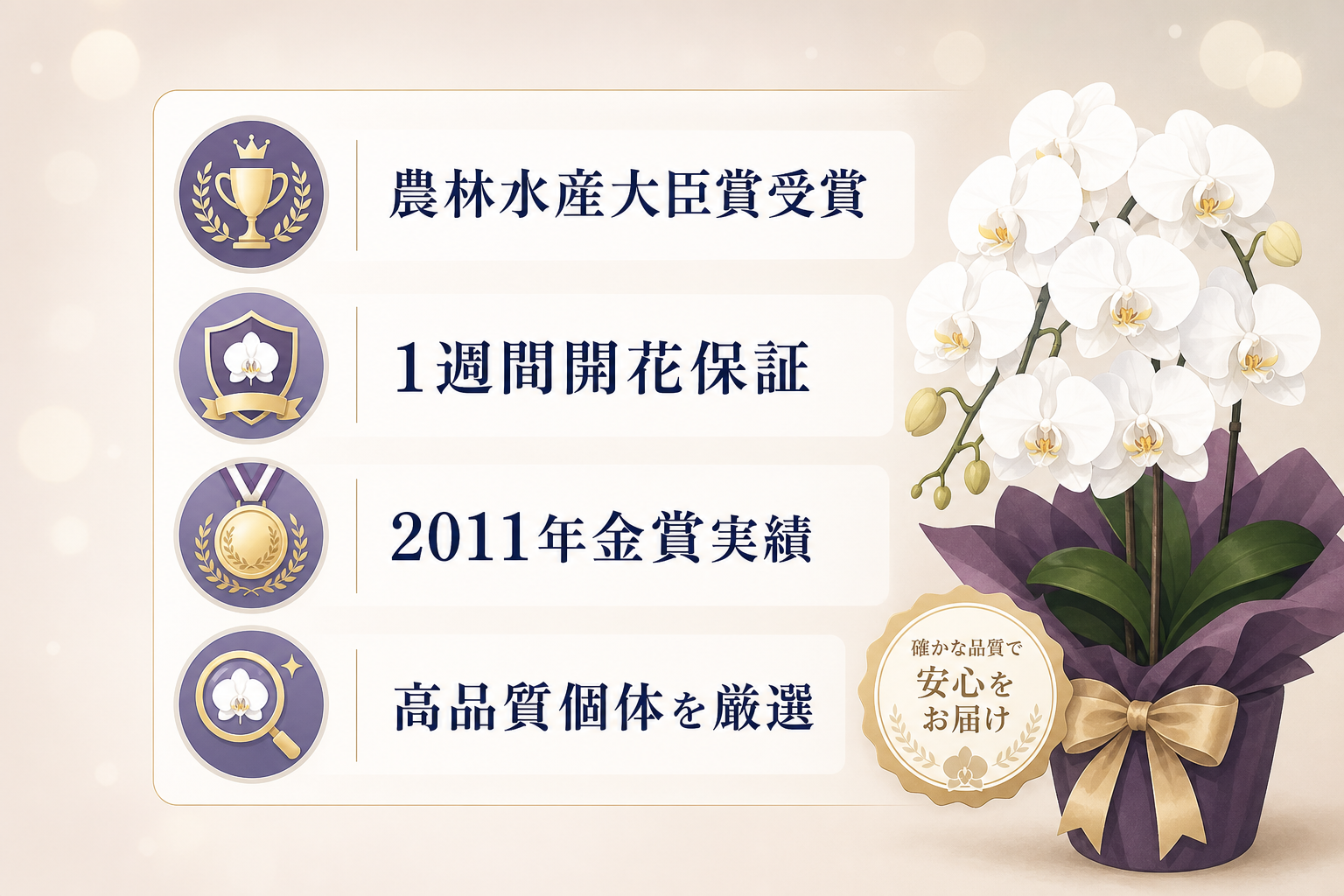 農林水産大臣賞の品質と「開花保証」が法人のイメージ向上にどう繋がるか？
