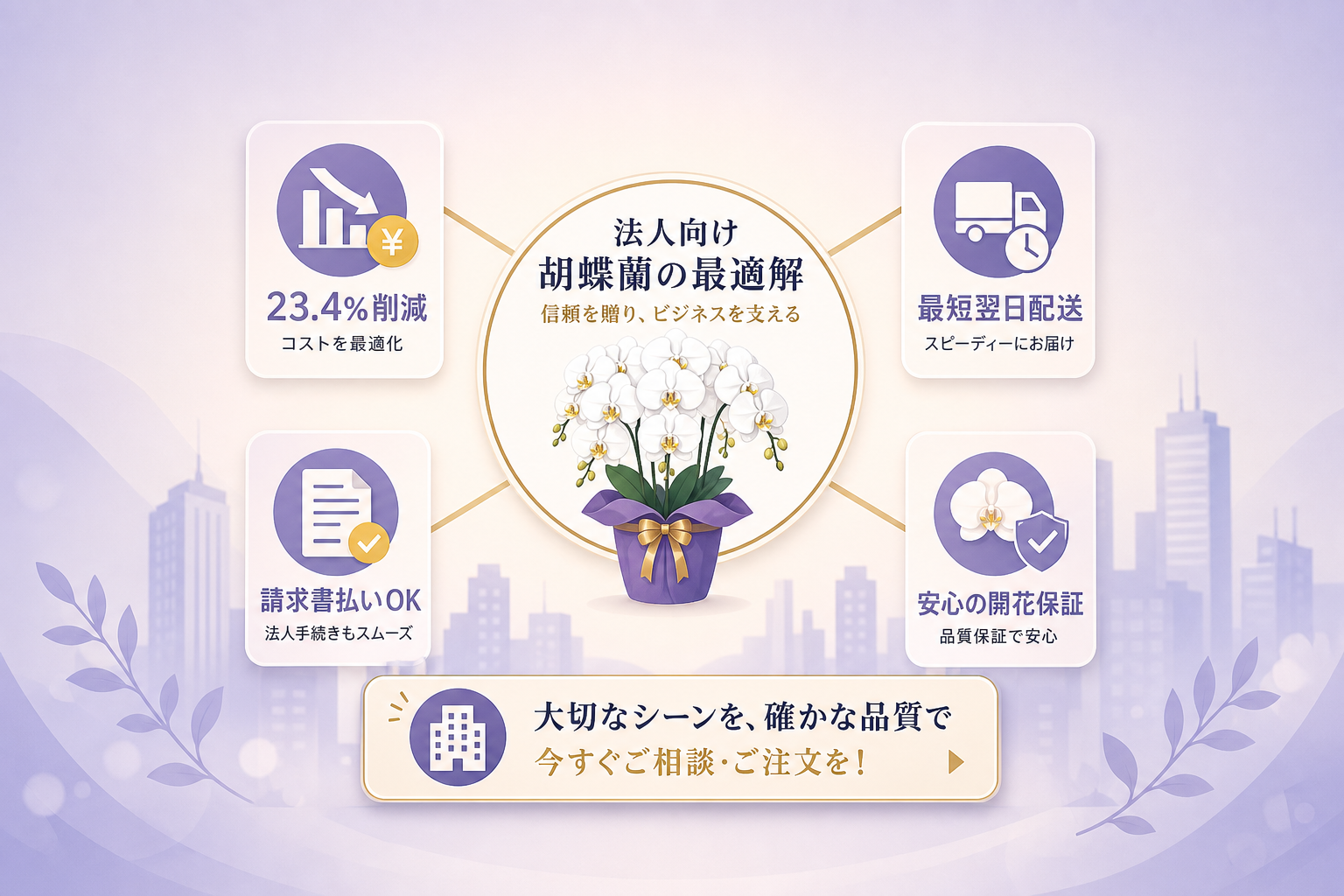 まとめ：法人向け胡蝶蘭選びの最適解