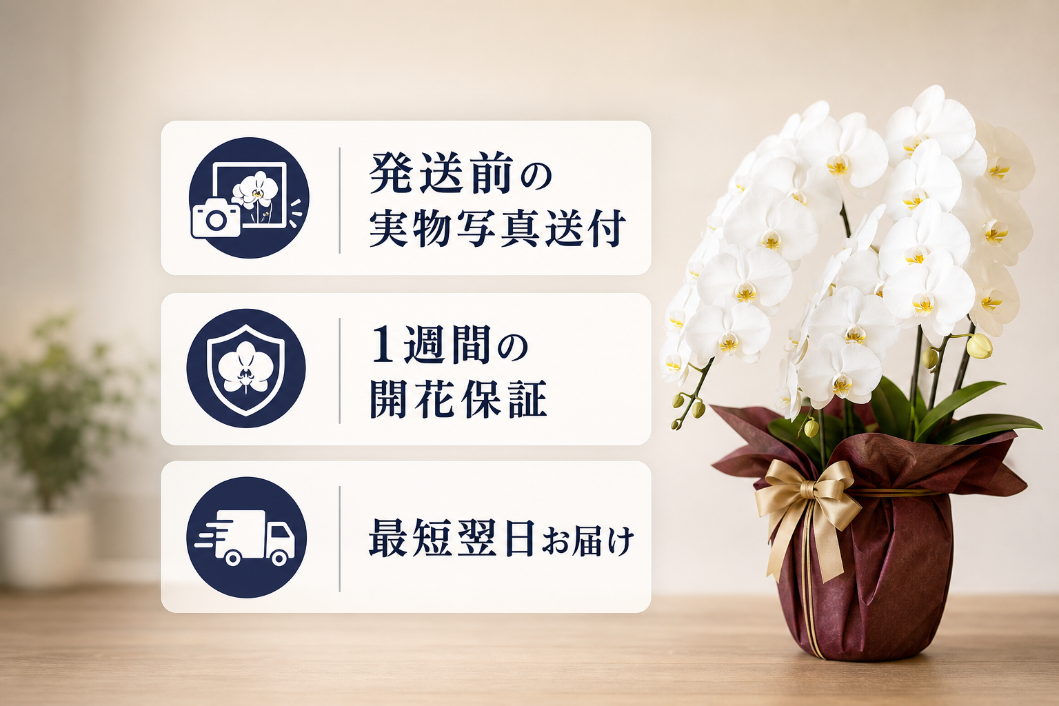 配送トラブルや品質の不安を防ぐ「写真確認」と「開花保証」のメリットは？