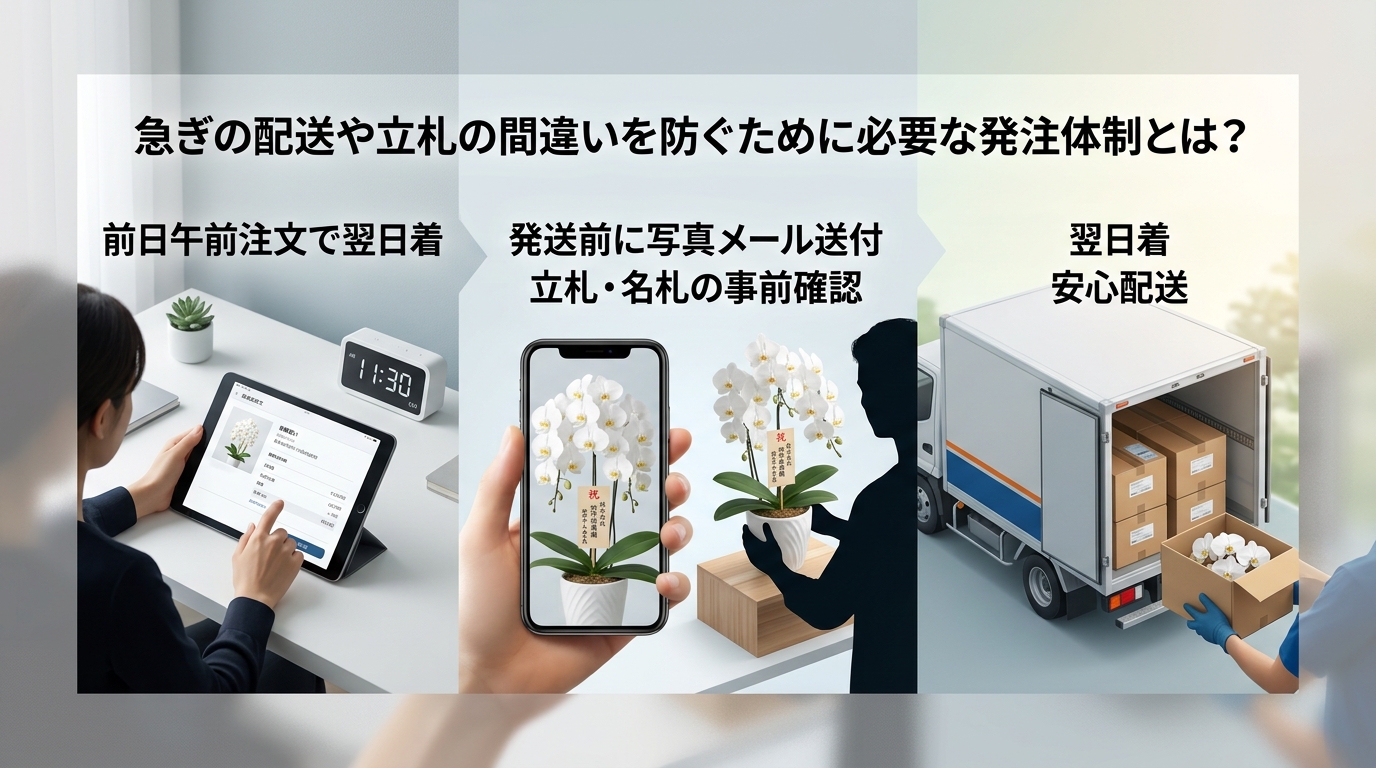 急ぎの配送や立札の間違いを防ぐために必要な発注体制とは？
