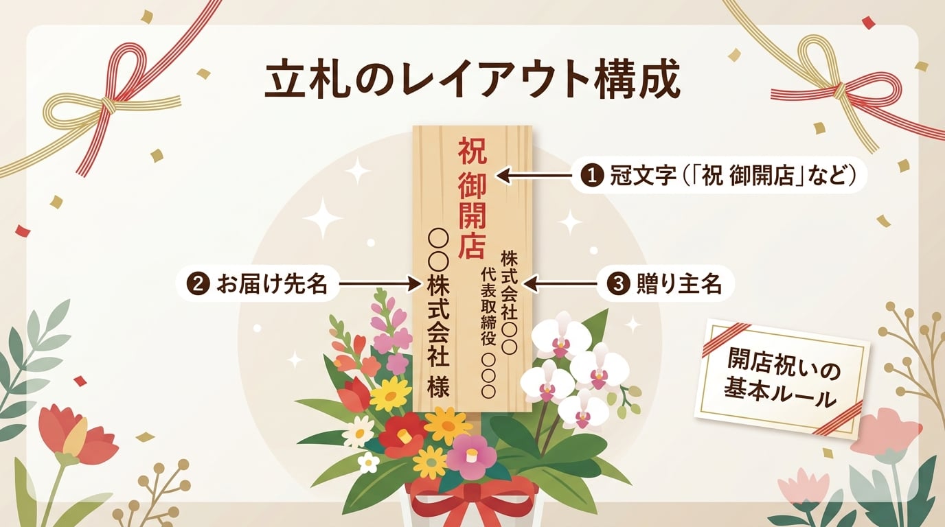 開店祝いに添える立札の基本マナーと構成要素とは？