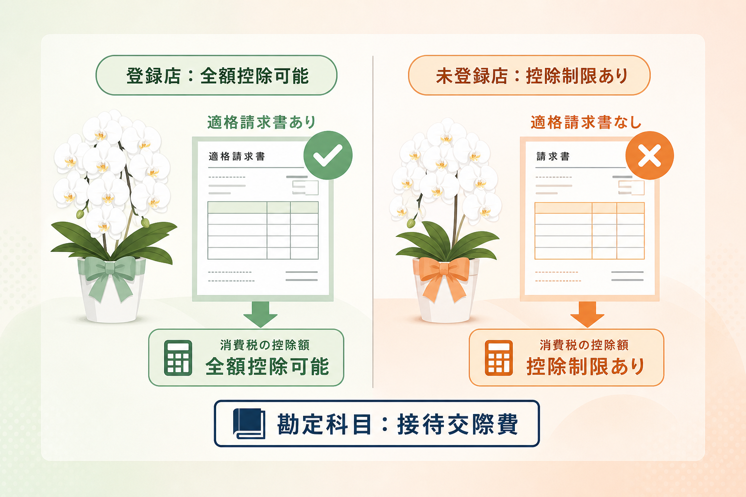 胡蝶蘭の代金を「交際費」として適切に経理処理するには？