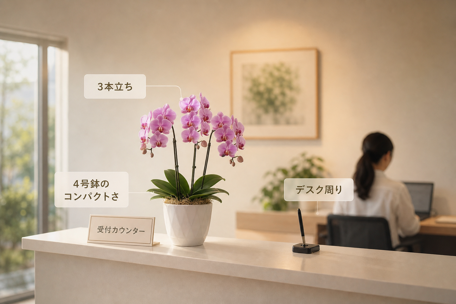 飾る場所の広さからどう選ぶべきか？失敗しないミディ胡蝶蘭のサイズ選びの基準