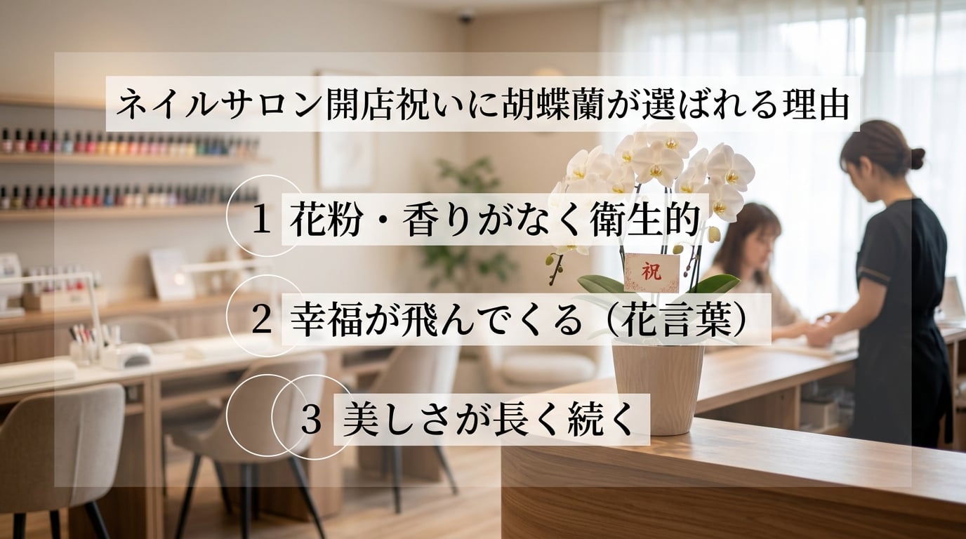 ネイルサロンの開店祝いに胡蝶蘭が選ばれる理由とは？