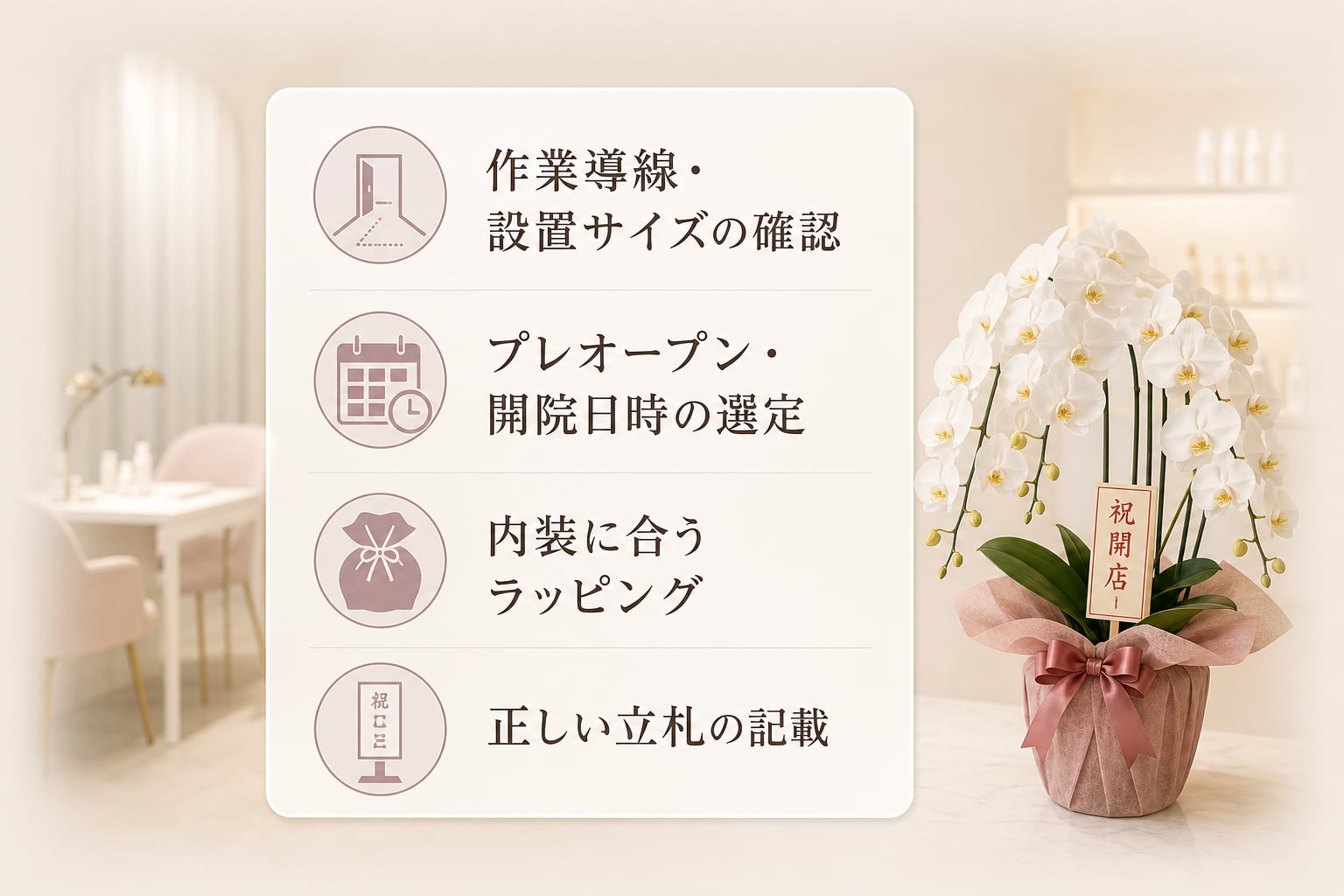 ネイルサロンへの胡蝶蘭贈呈で注意すべきマナー4選とは？