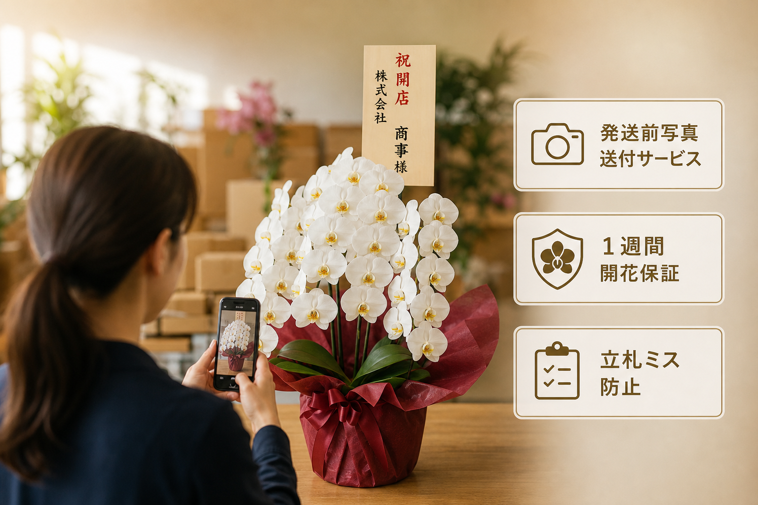 到着後1週間の開花保証や事前写真送付がビジネスで不可欠な理由は？