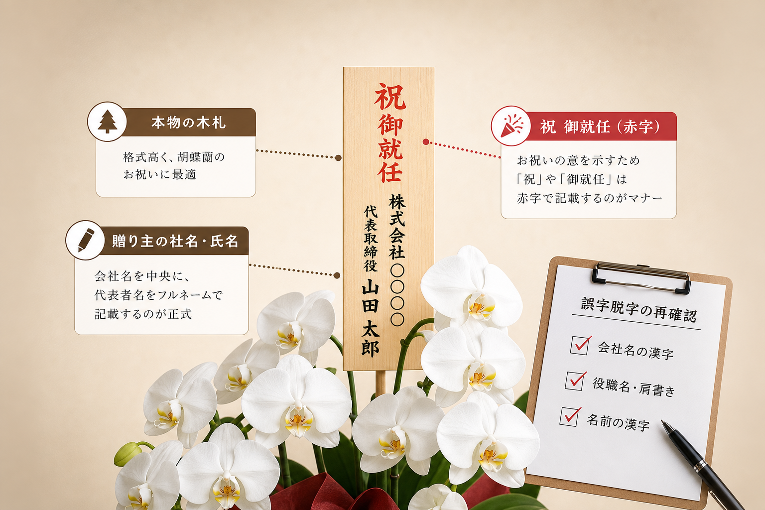 急ぎの胡蝶蘭配送でも失礼にならない立札マナーとは何か？