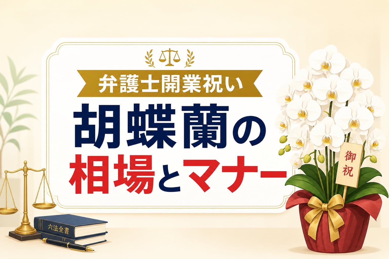 弁護士事務所開業祝いに胡蝶蘭｜相場と立札マナー・選び方