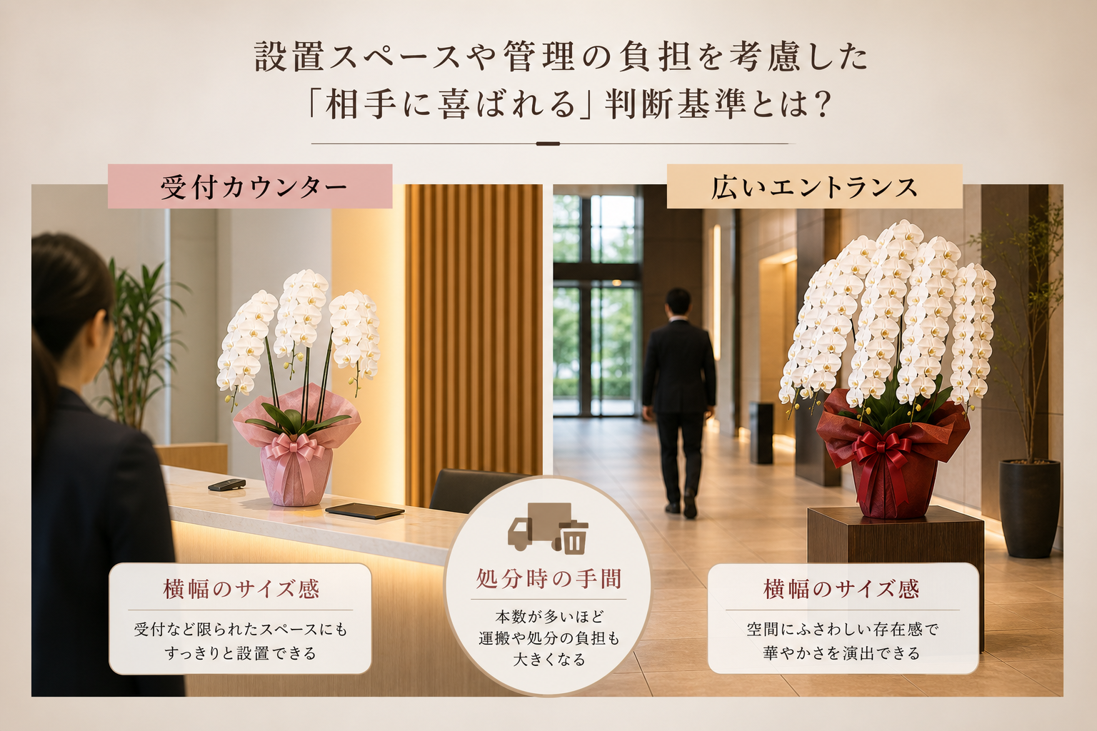 設置スペースや管理の負担を考慮した「相手に喜ばれる」判断基準とは？