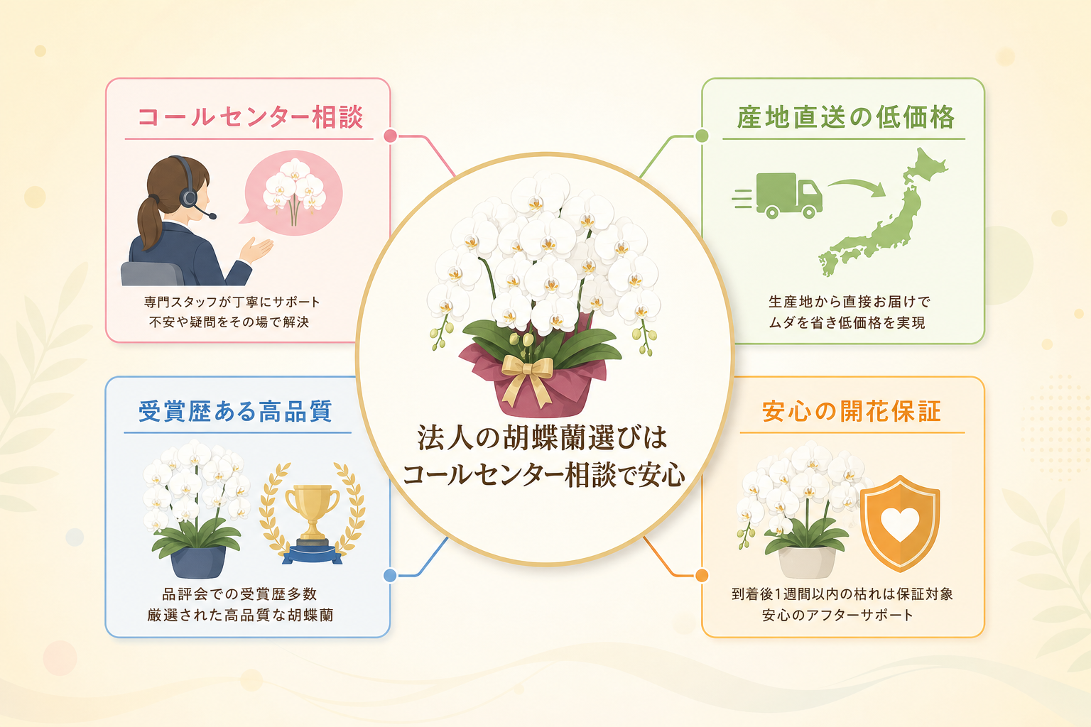 到着から1週間以内に枯れた場合の「開花保証」はなぜ可能なのか？