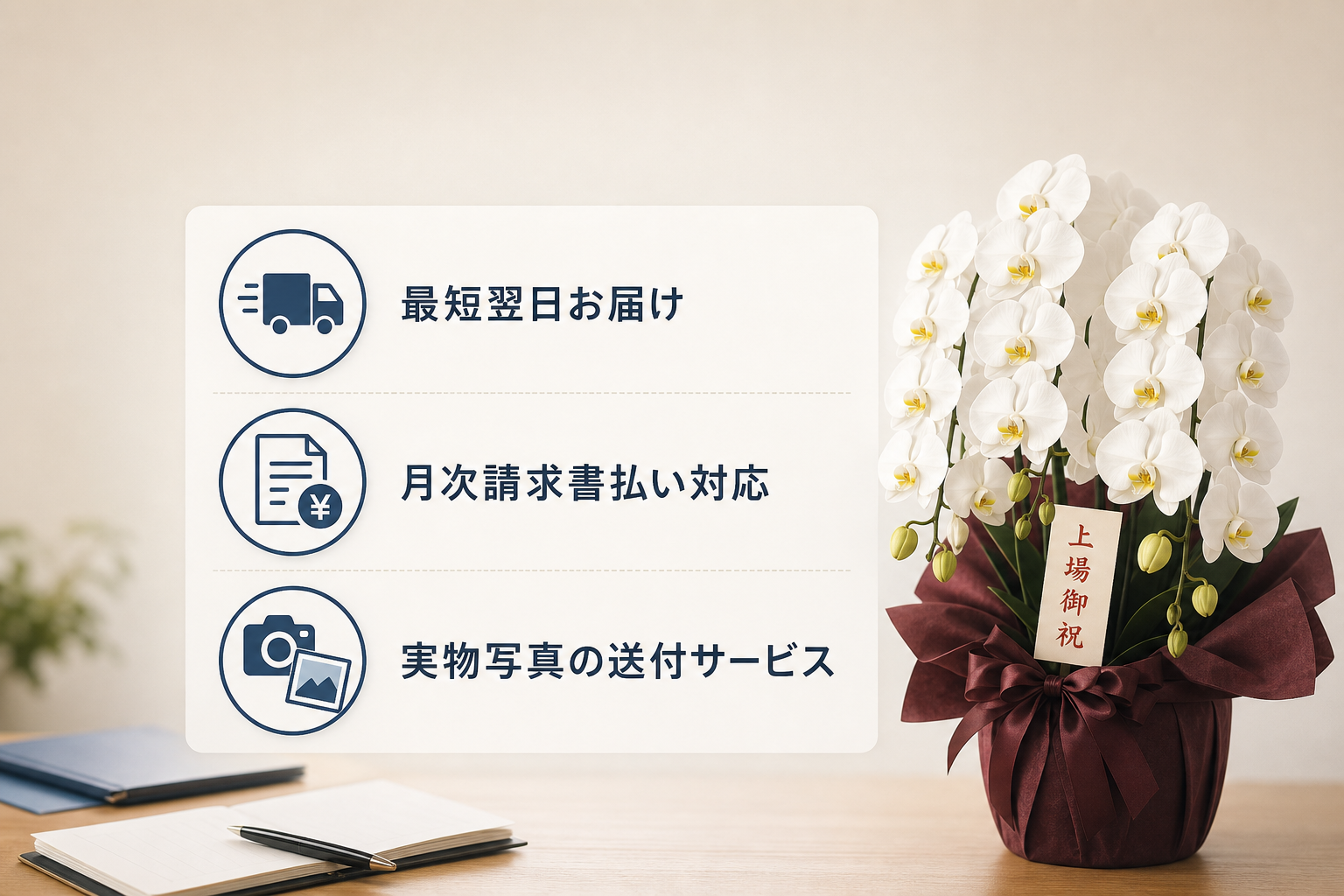 急ぎの手配や請求書払いが必要な法人はどこで胡蝶蘭を注文すべきか？