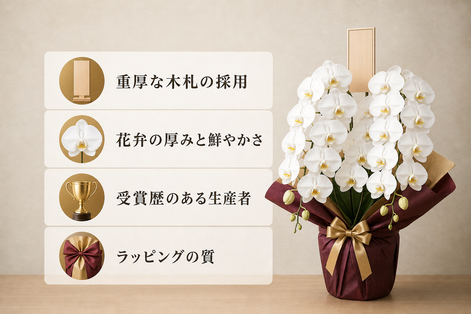 27輪の胡蝶蘭でコストを抑えつつ他社に劣らない見栄えを保つには？