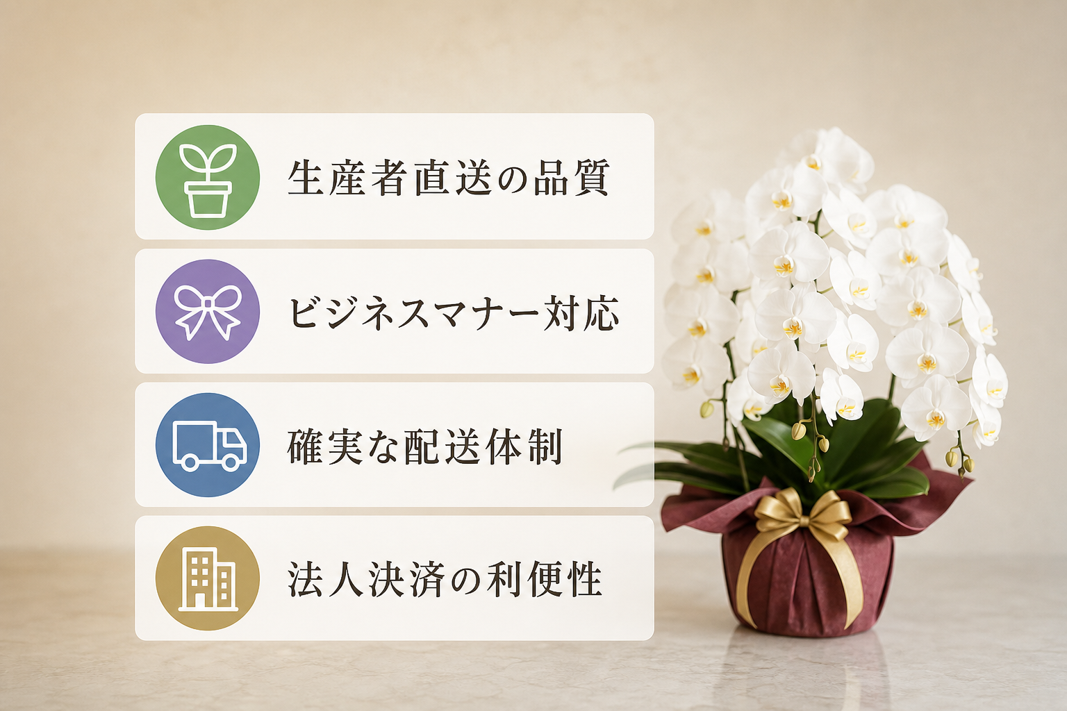 失敗しない胡蝶蘭通販の比較で必ず確認すべき「4つの選定基準」とは何か？