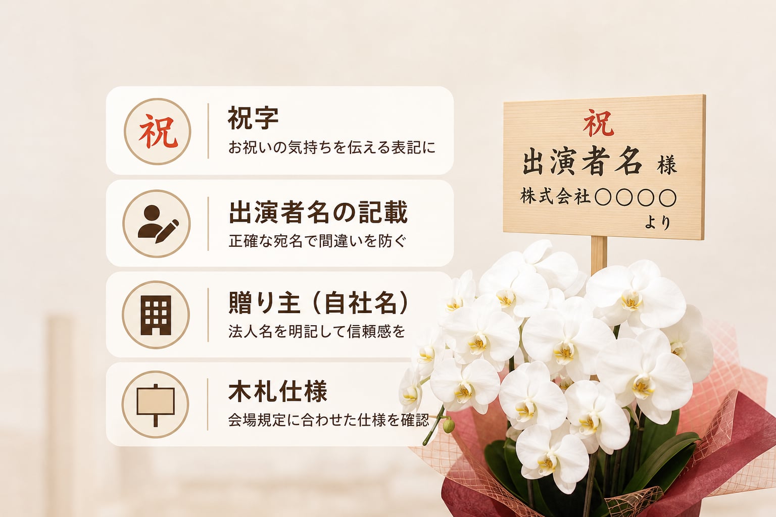 法人で楽屋花を手配する際の発注・決済の注意点とは？