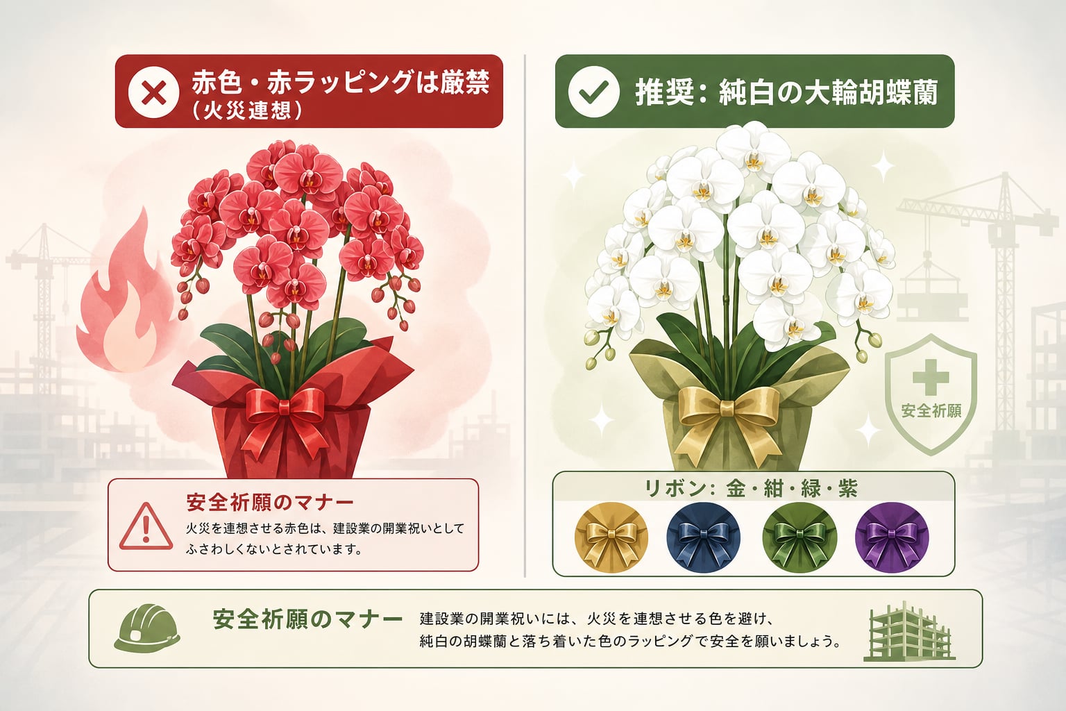 建設業ならではの胡蝶蘭選びで配慮すべきタブーやマナーとは？