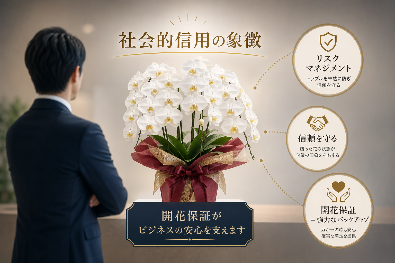 ビジネス贈答で失敗しないために「開花保証」が付いた胡蝶蘭を選ぶべき理由とは？