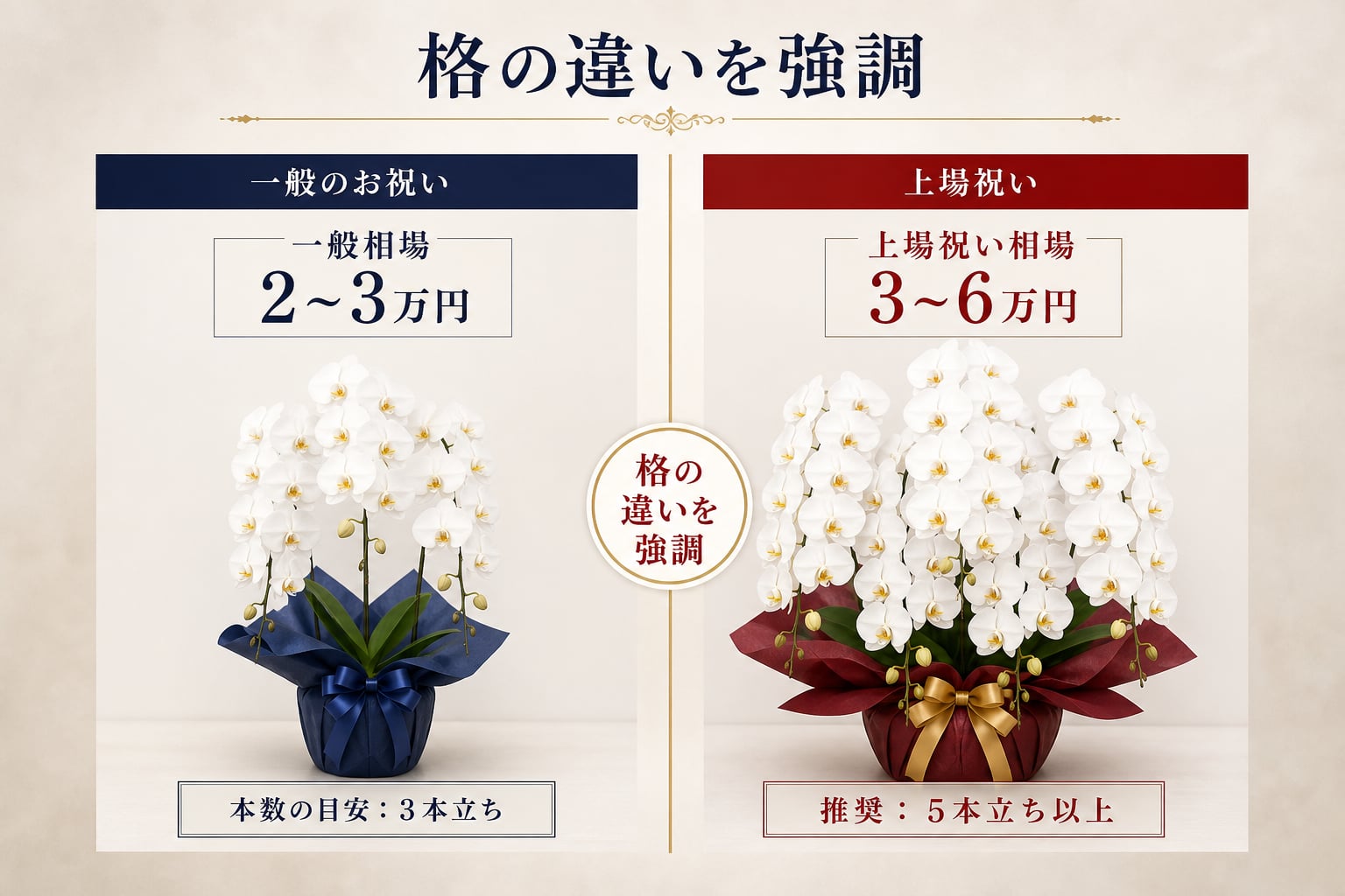上場祝いに贈る胡蝶蘭の相場やふさわしい本数はどのくらいか？