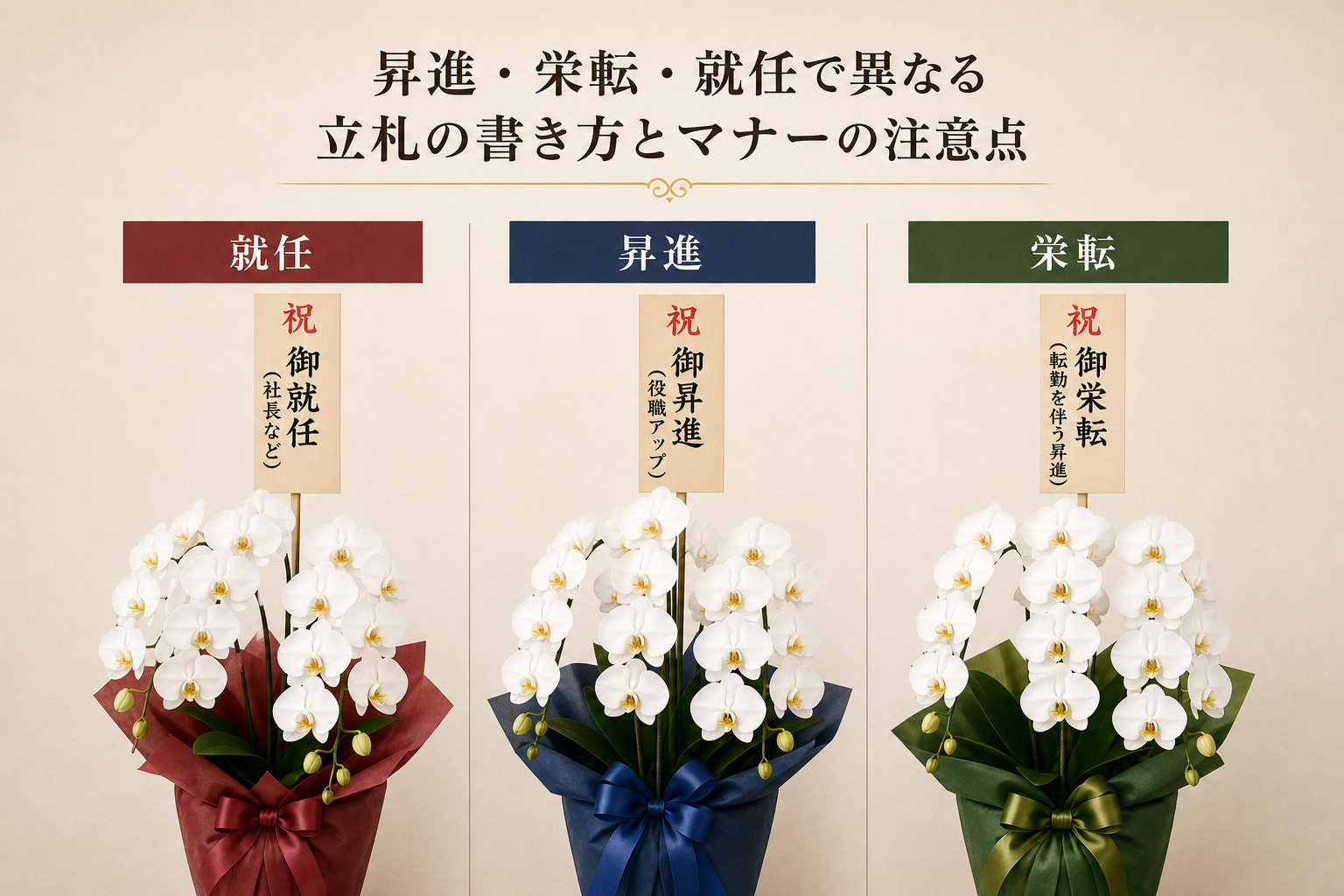 昇進・栄転・就任で異なる立札の書き方とマナーの注意点は何か？