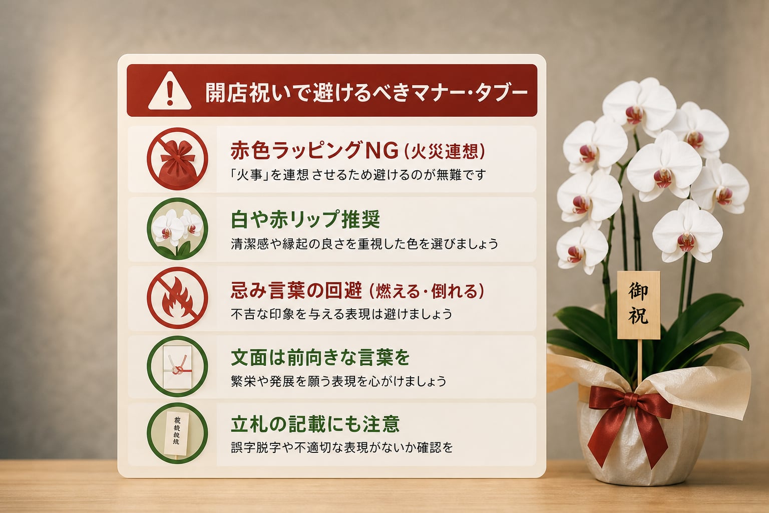 不動産会社の開店祝いで避けるべきマナーやタブーとは何か？