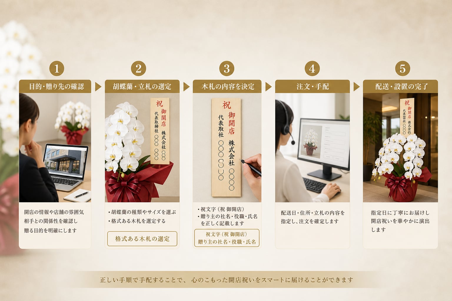 開店祝いの胡蝶蘭をスムーズに手配する注文ポイントとは何か？