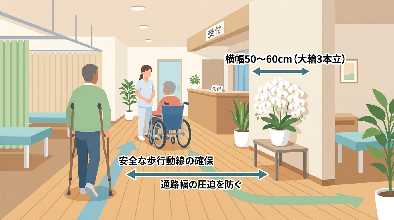 院内の動線を邪魔しない胡蝶蘭は何を基準に選ぶべきか？