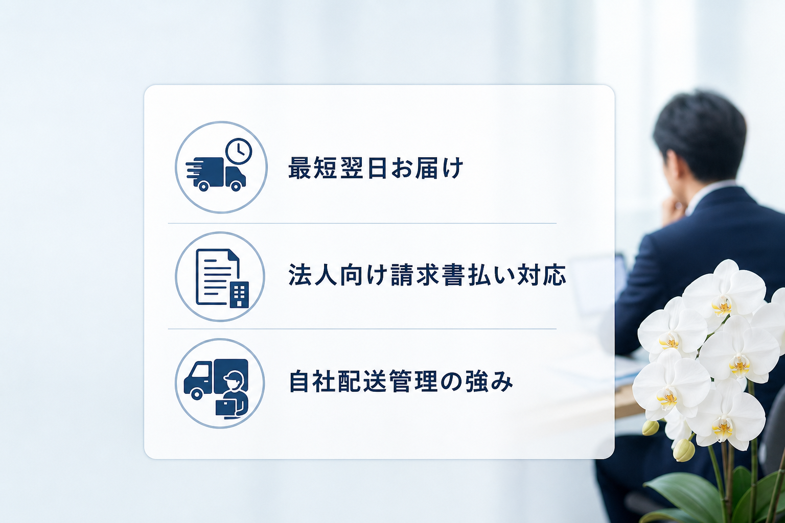 急ぎの手配や請求書払いに対応できる信頼できるショップの条件とは？