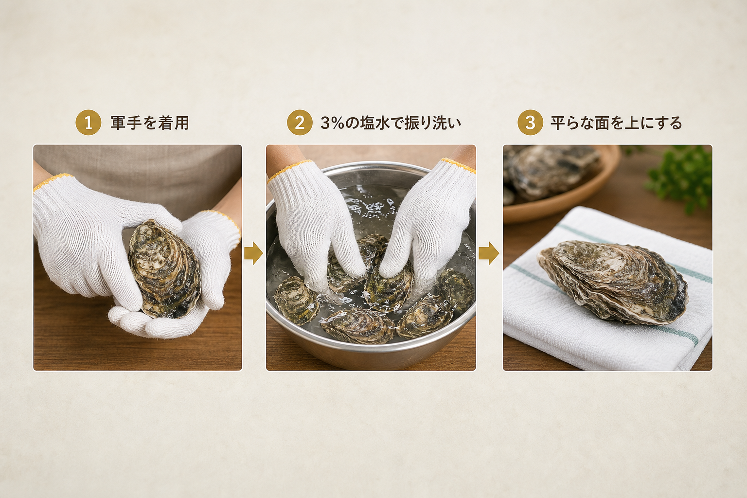 誰でも失敗なく準備できる殻付き牡蠣の下処理と調理の手順とは？