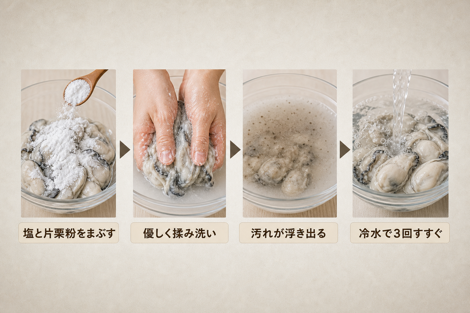 スーパーの牡蠣を専門店級の味に変える正しい下処理とは？